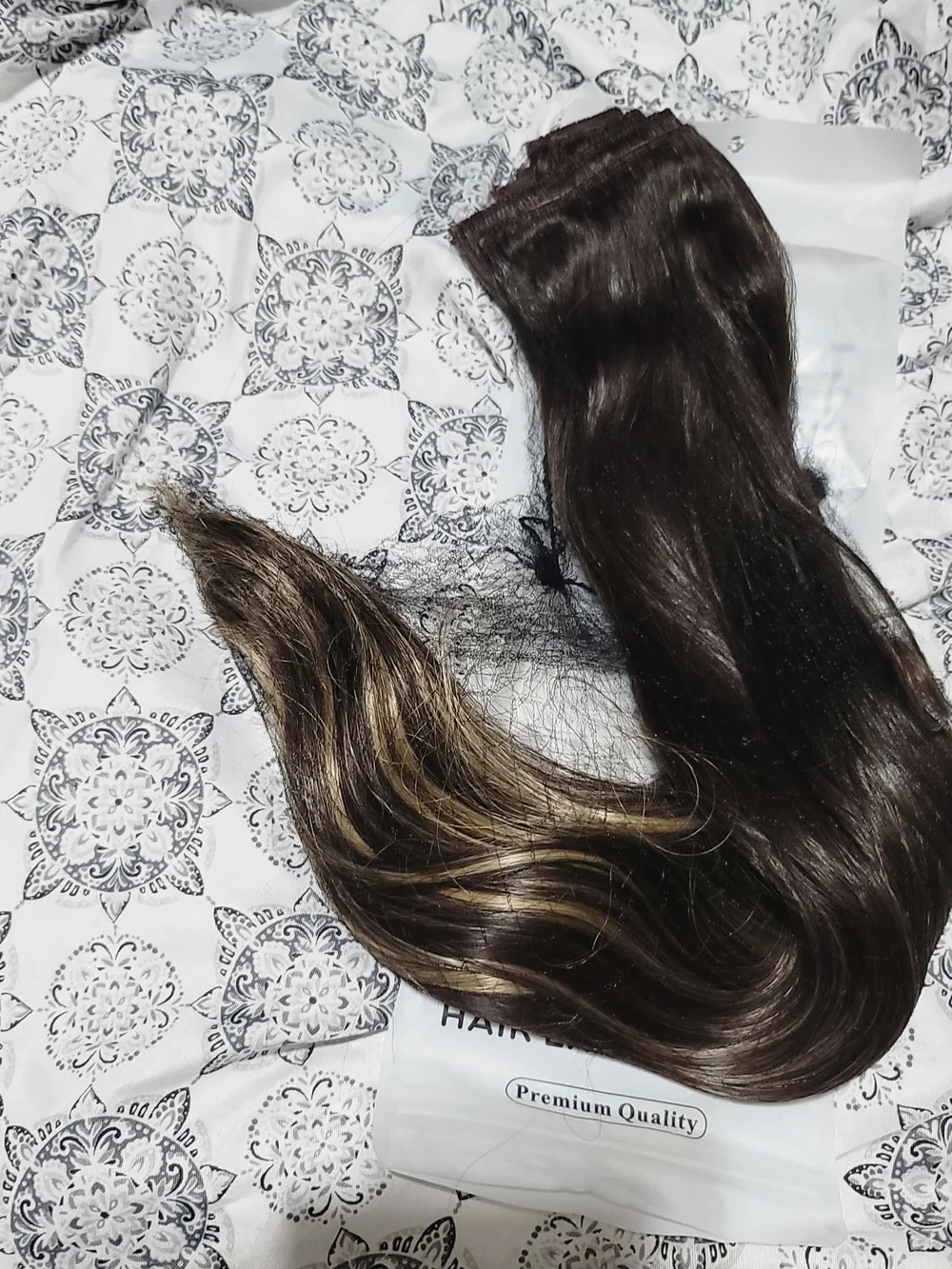 Dark Brown to Light Brown Ombre Clip-In Hair Extension - Women Hair